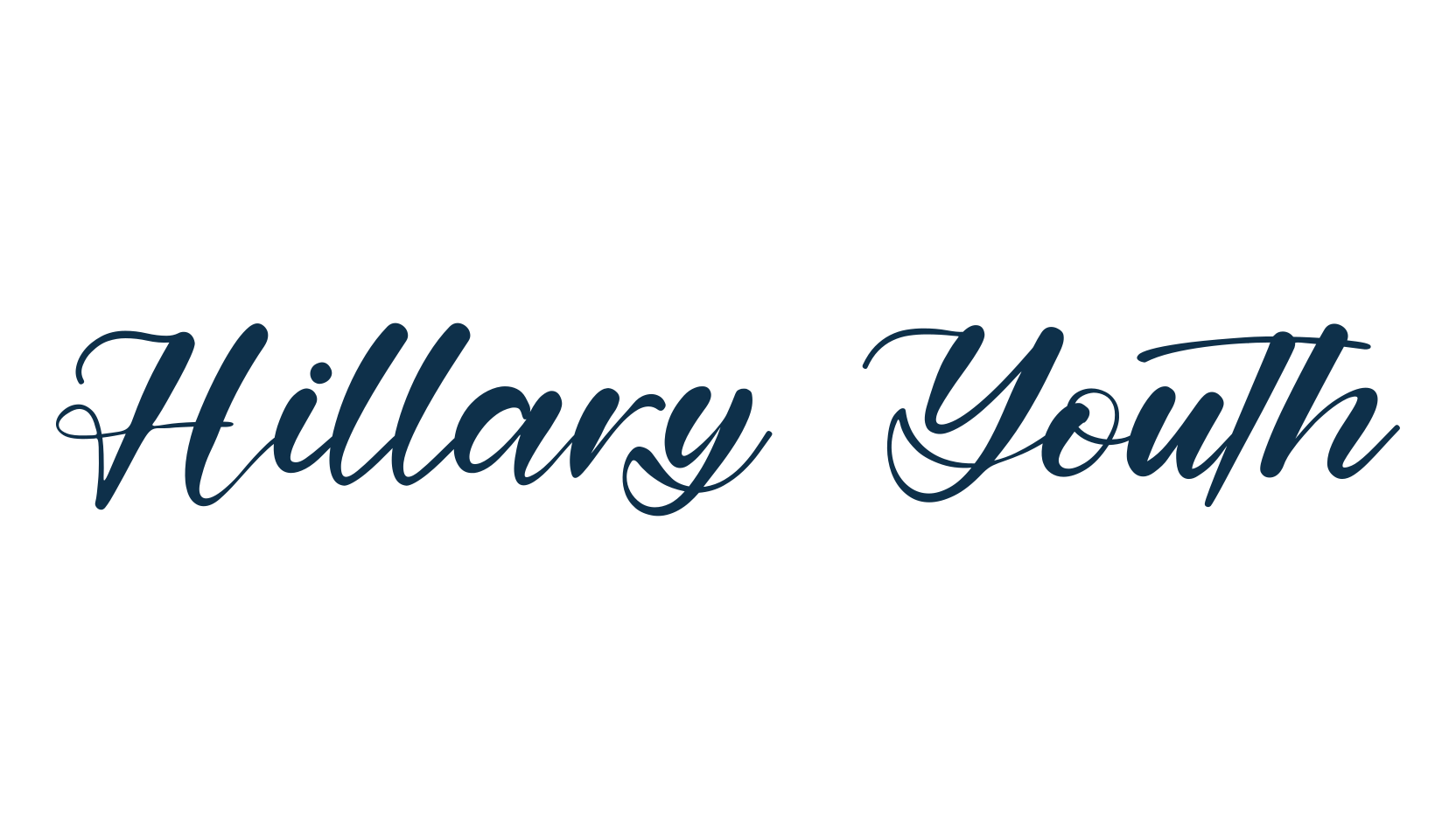 Hillary Youth, calligraphy font preview
