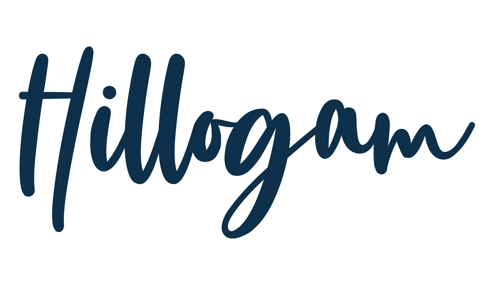Hillogam, handwriting font preview