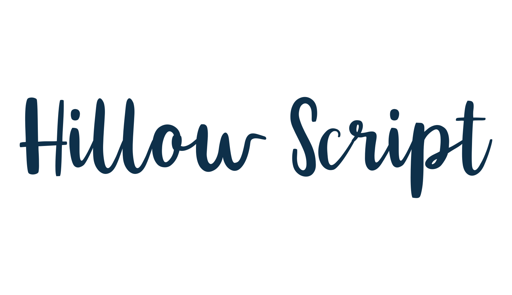 Hillow Script, script handwritten fancy decorative calligraphy font preview