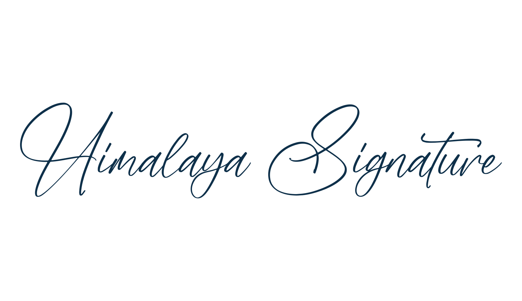 Himalaya Signature, script handwritten fancy decorative calligraphy font preview