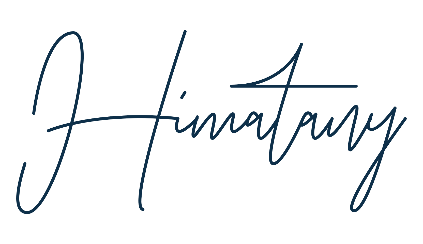 Himatany, script handwritten fancy decorative calligraphy font preview