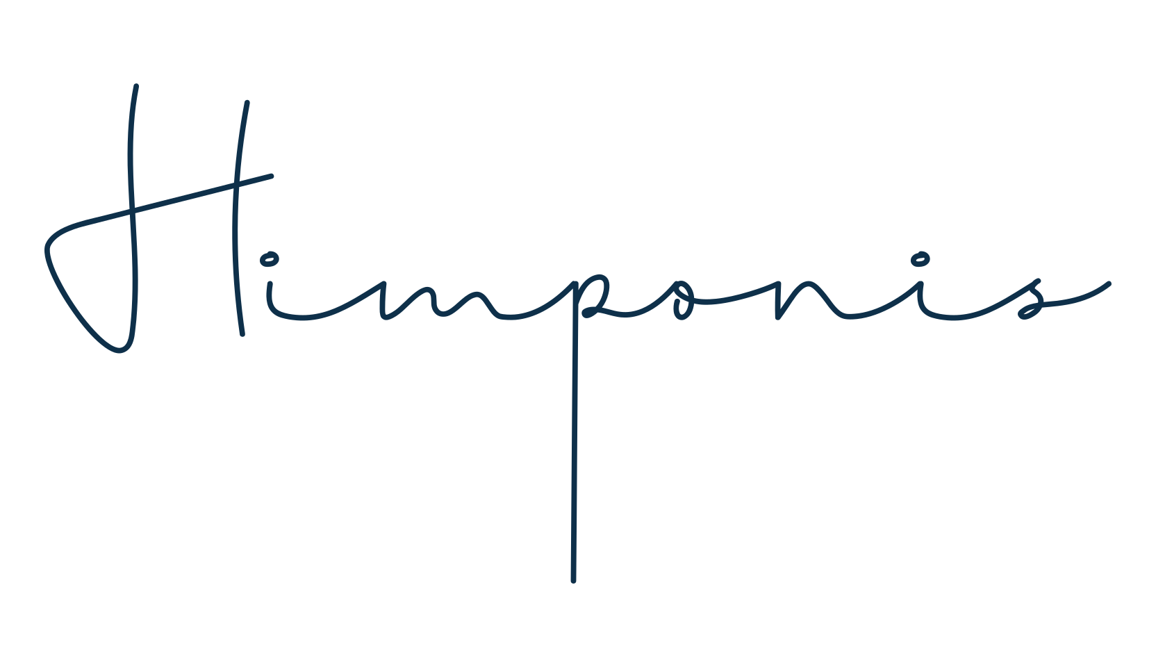 Himponis, script handwritten fancy decorative calligraphy font preview