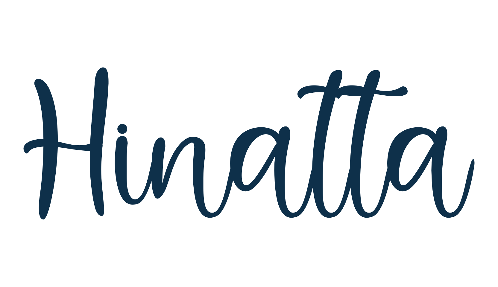 Hinatta, script calligraphy fancy decorative font preview
