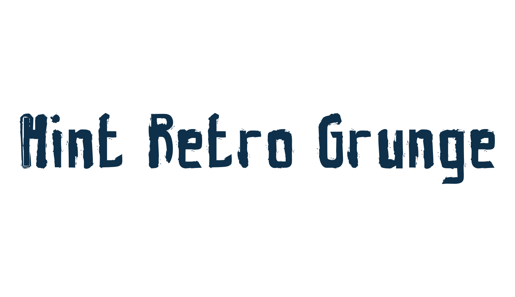 Hint Retro Grunge, eroded font preview