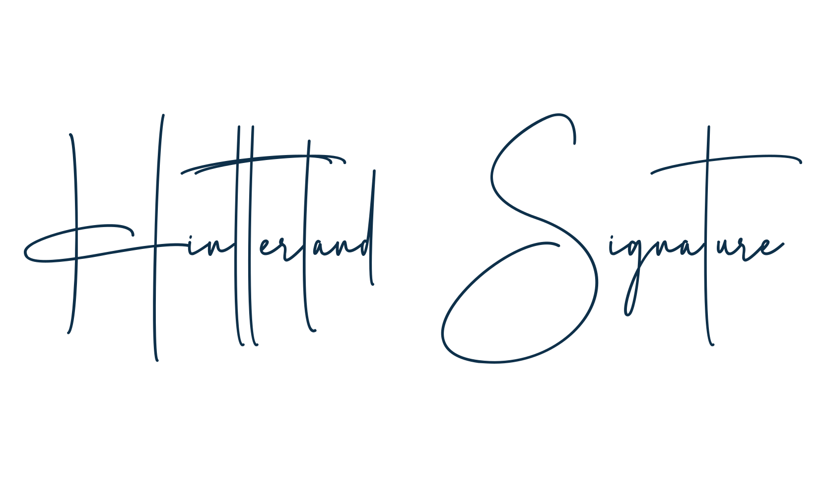 Hintterland Signature, script handwritten fancy decorative calligraphy font preview