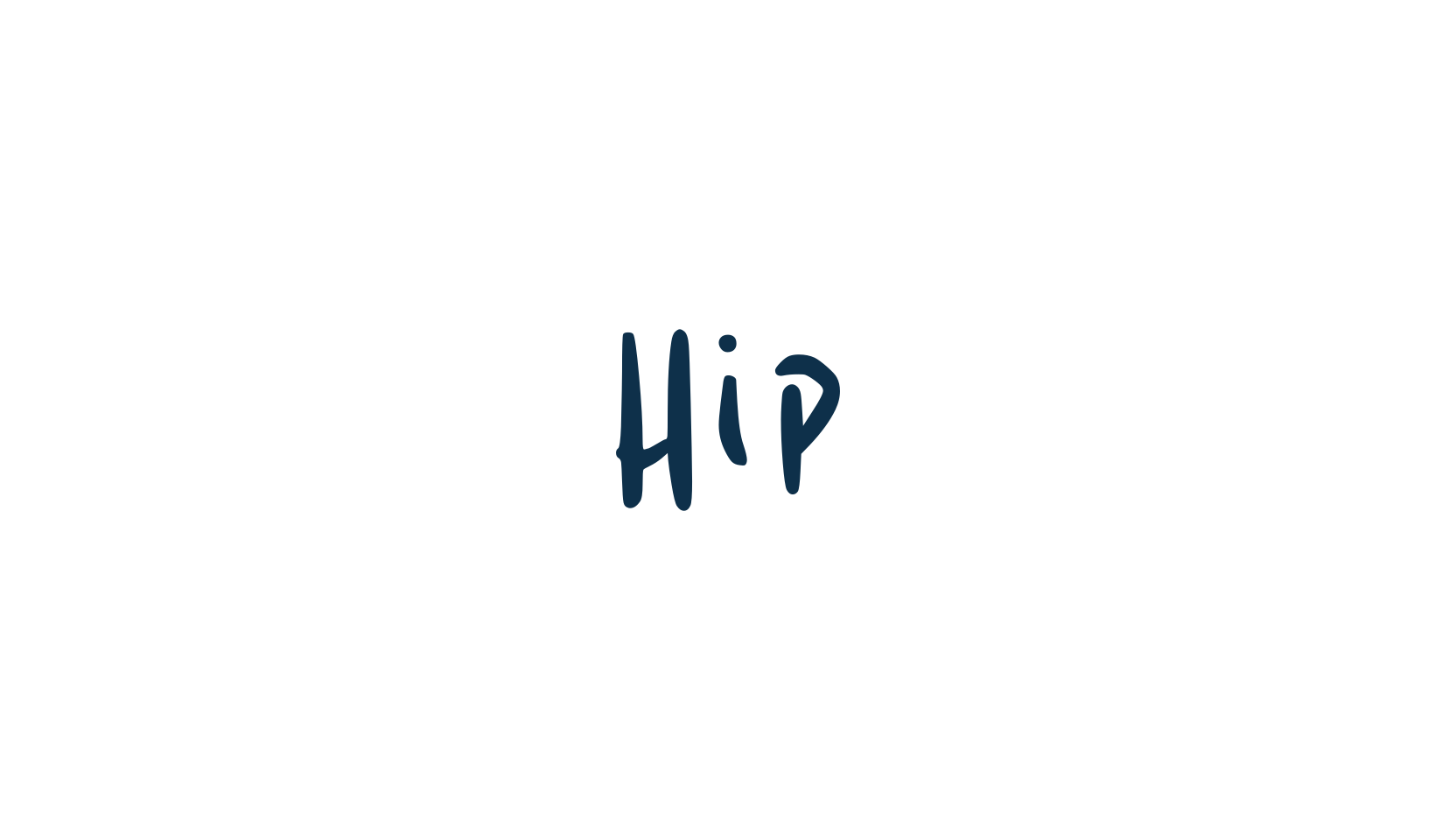 Hip, handwriting font preview