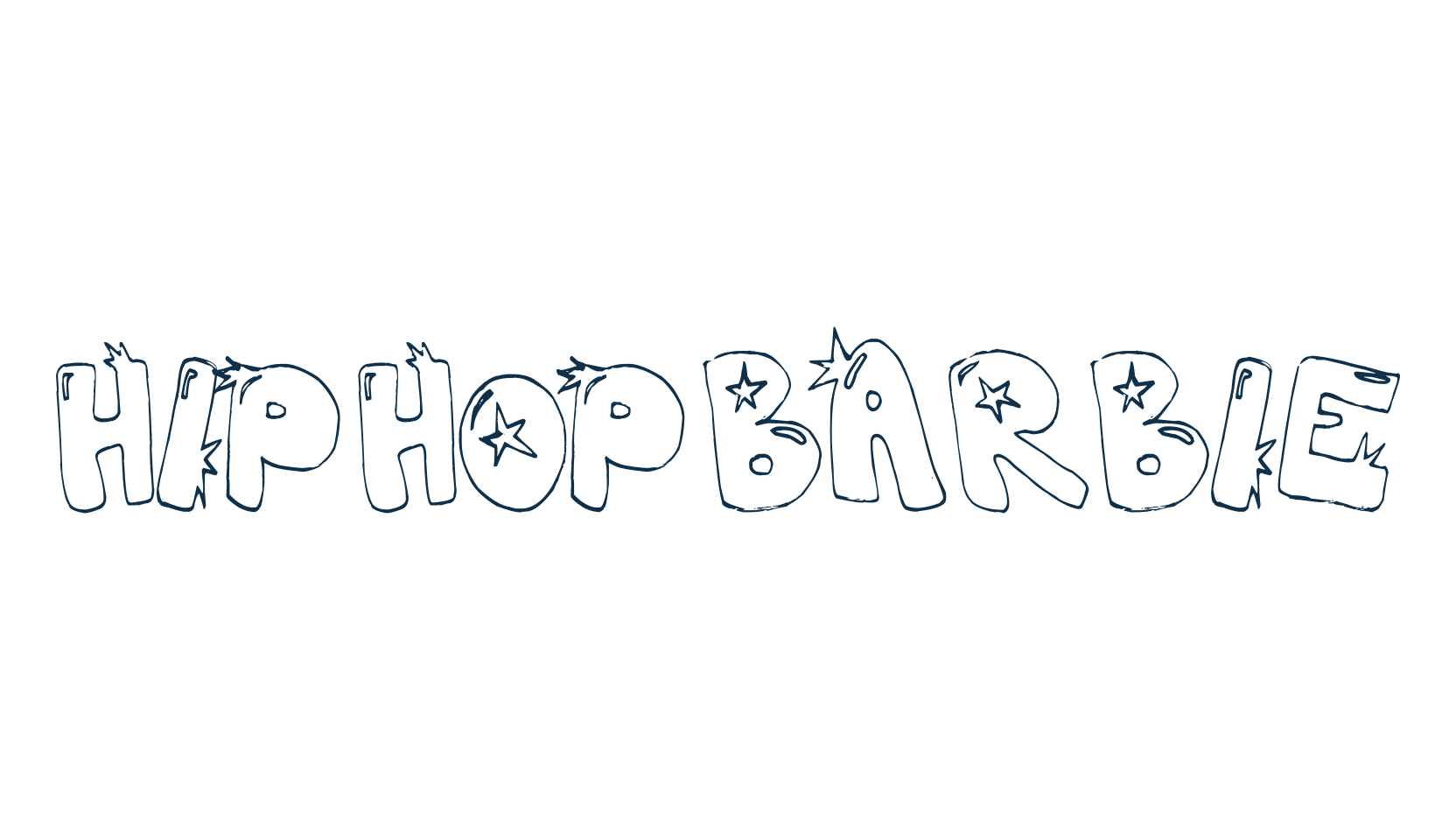 Hip Hop Barbie, cartoon font preview