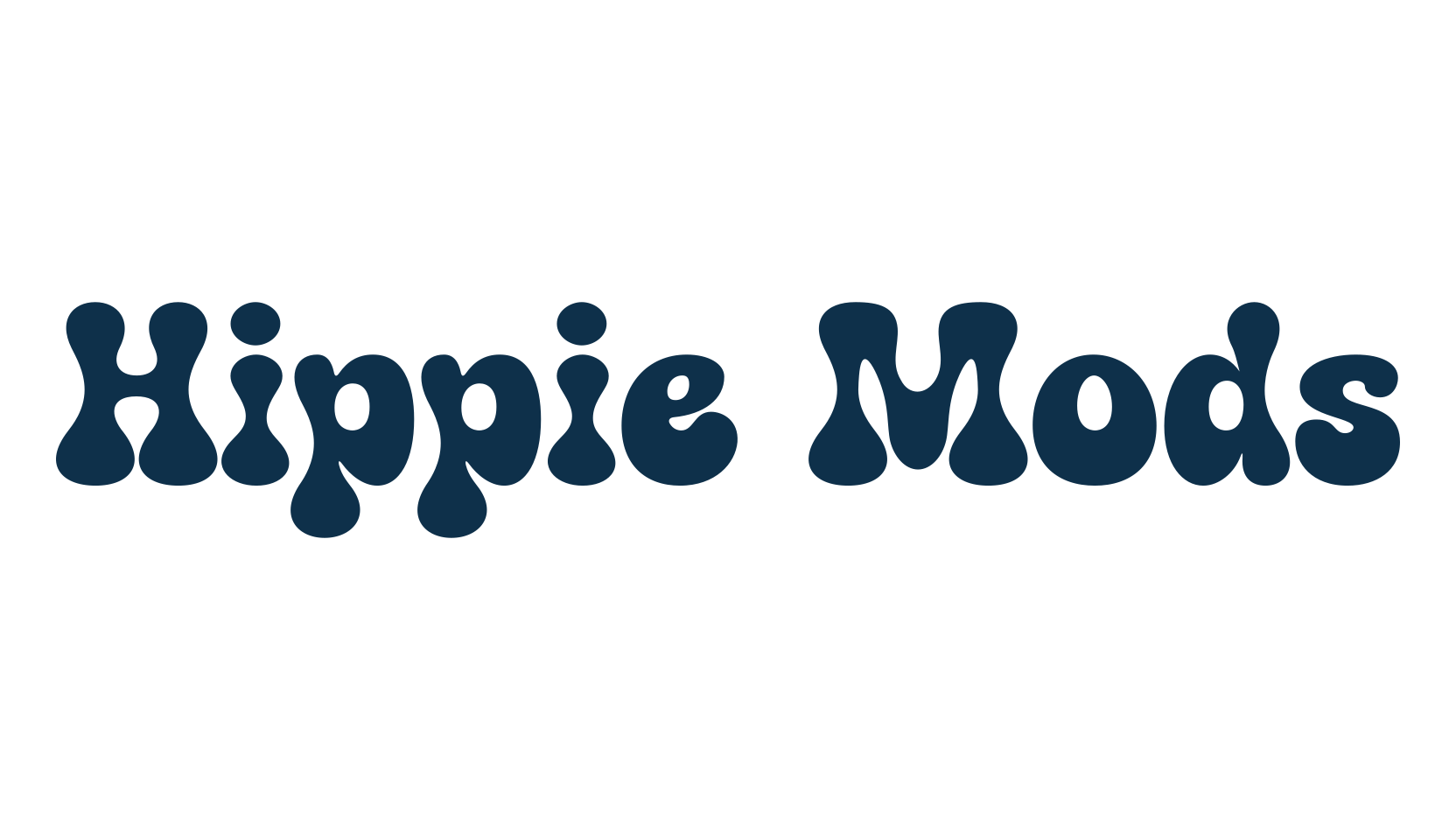 Hippie Mods, fancy groovy decorative font preview