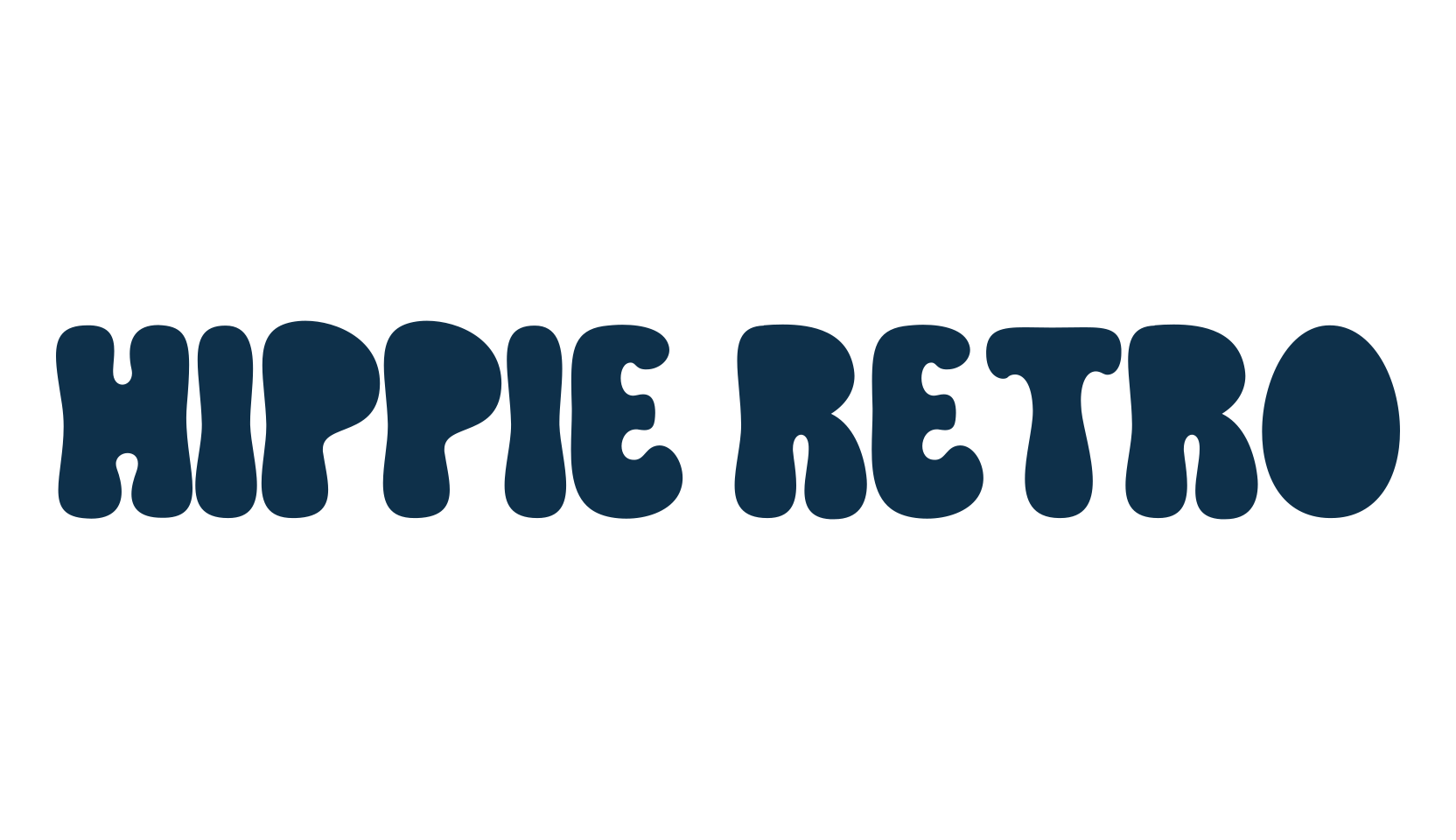Hippie Retro, fancy groovy decorative font preview