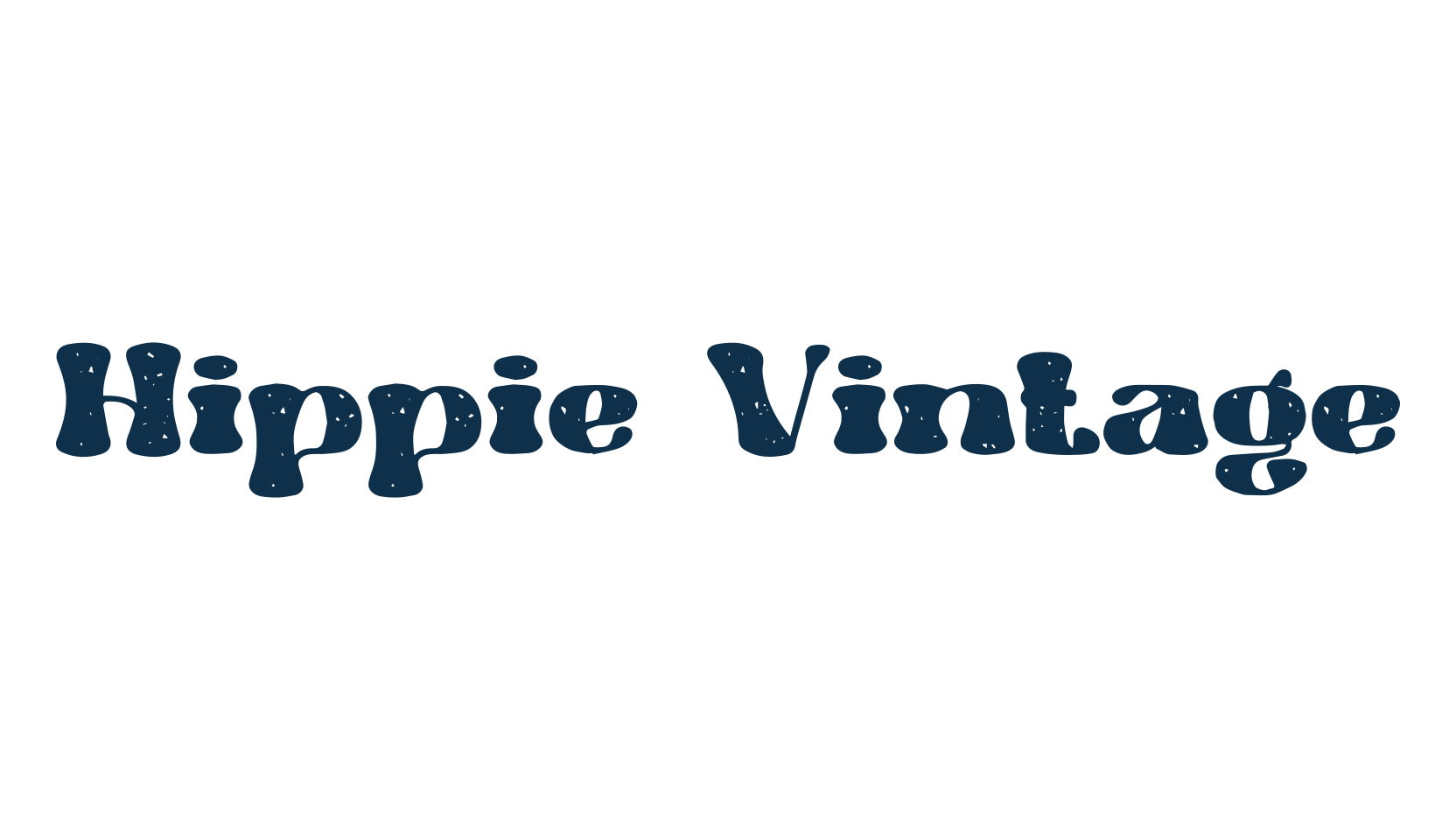 Hippie Vintage, fancy groovy decorative font preview