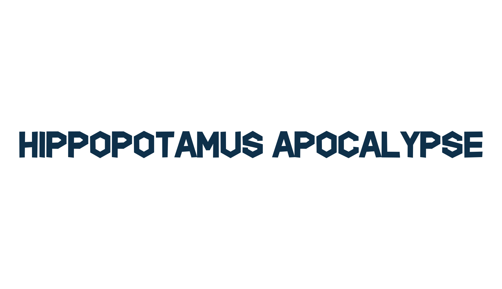 Hippopotamus Apocalypse, fancy various techno sci-fi font preview