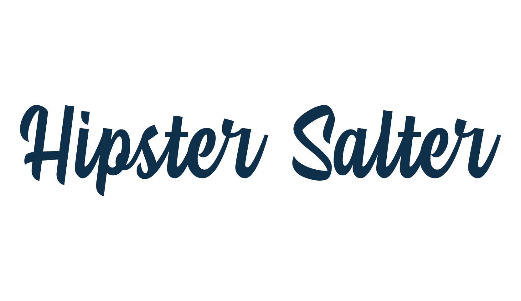 Hipster Salter, fancy decorative font preview