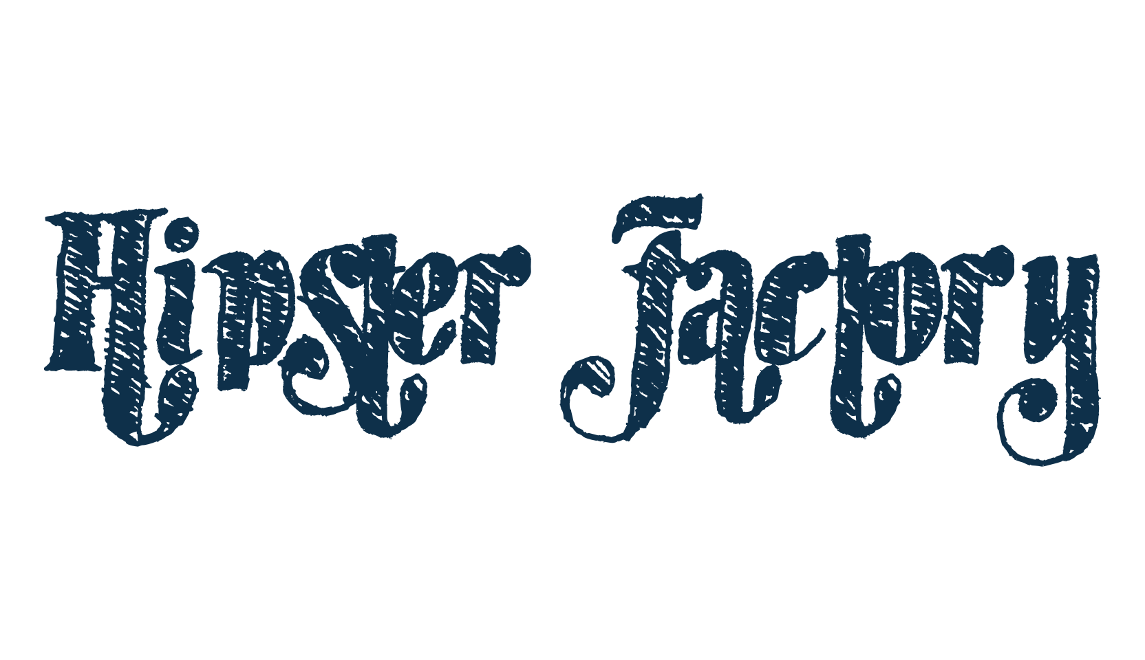 Hipster Factory, fancy various decorative script calligraphy font preview
