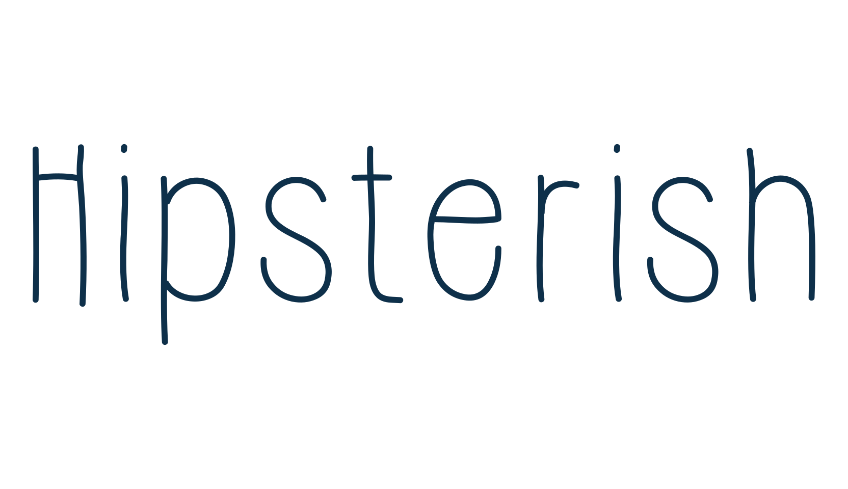 Hipsterish, handwriting font preview