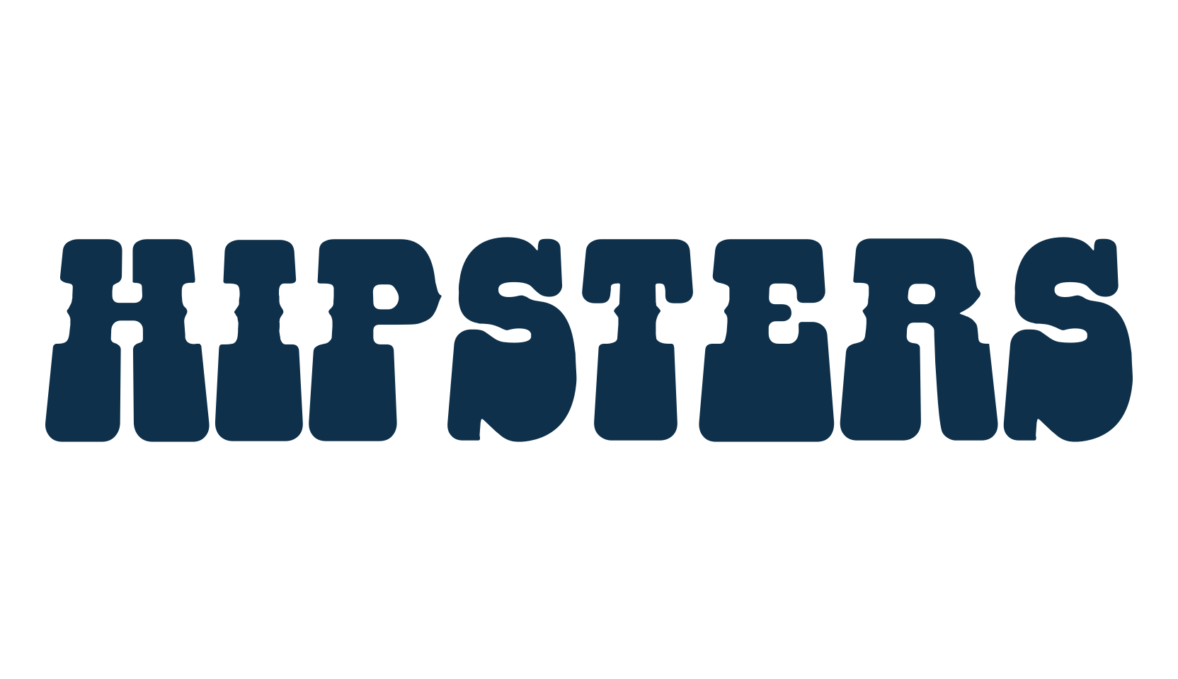 Hipsters, groovy font preview