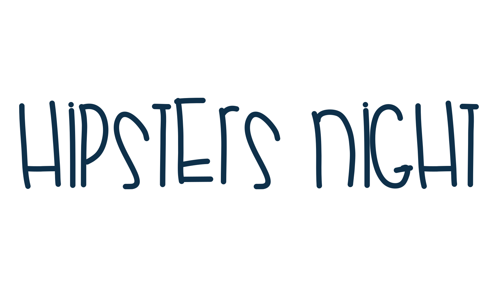 Hipsters Night, script handwritten fancy decorative calligraphy font preview