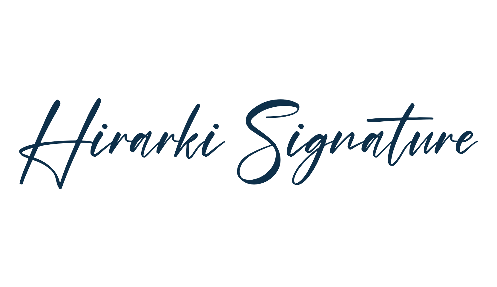 Hirarki Signature, calligraphy font preview
