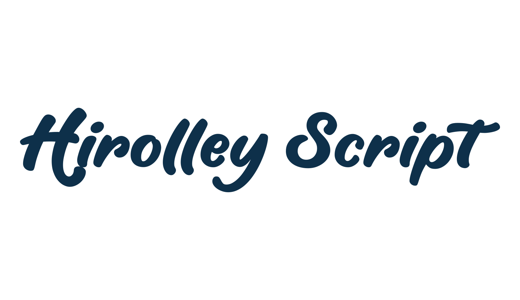 Hirolley Script, old school font preview