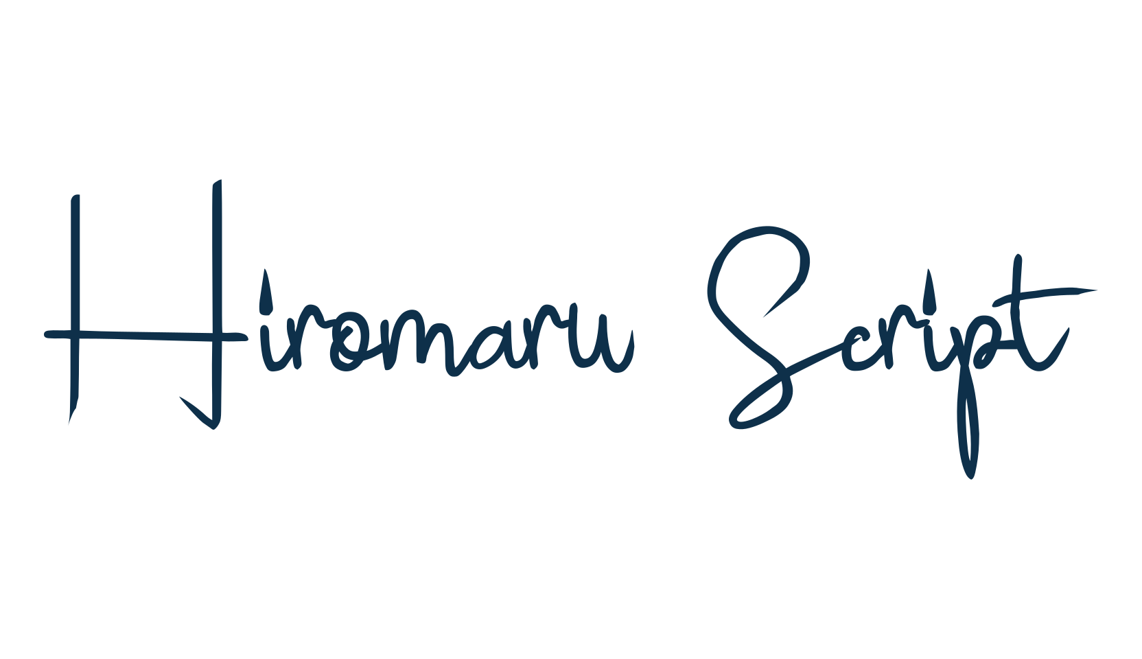 Hiromaru Script, handwriting font preview