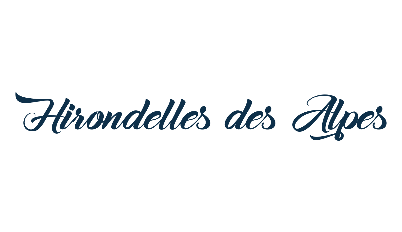 Hirondelles des Alpes, calligraphy font preview