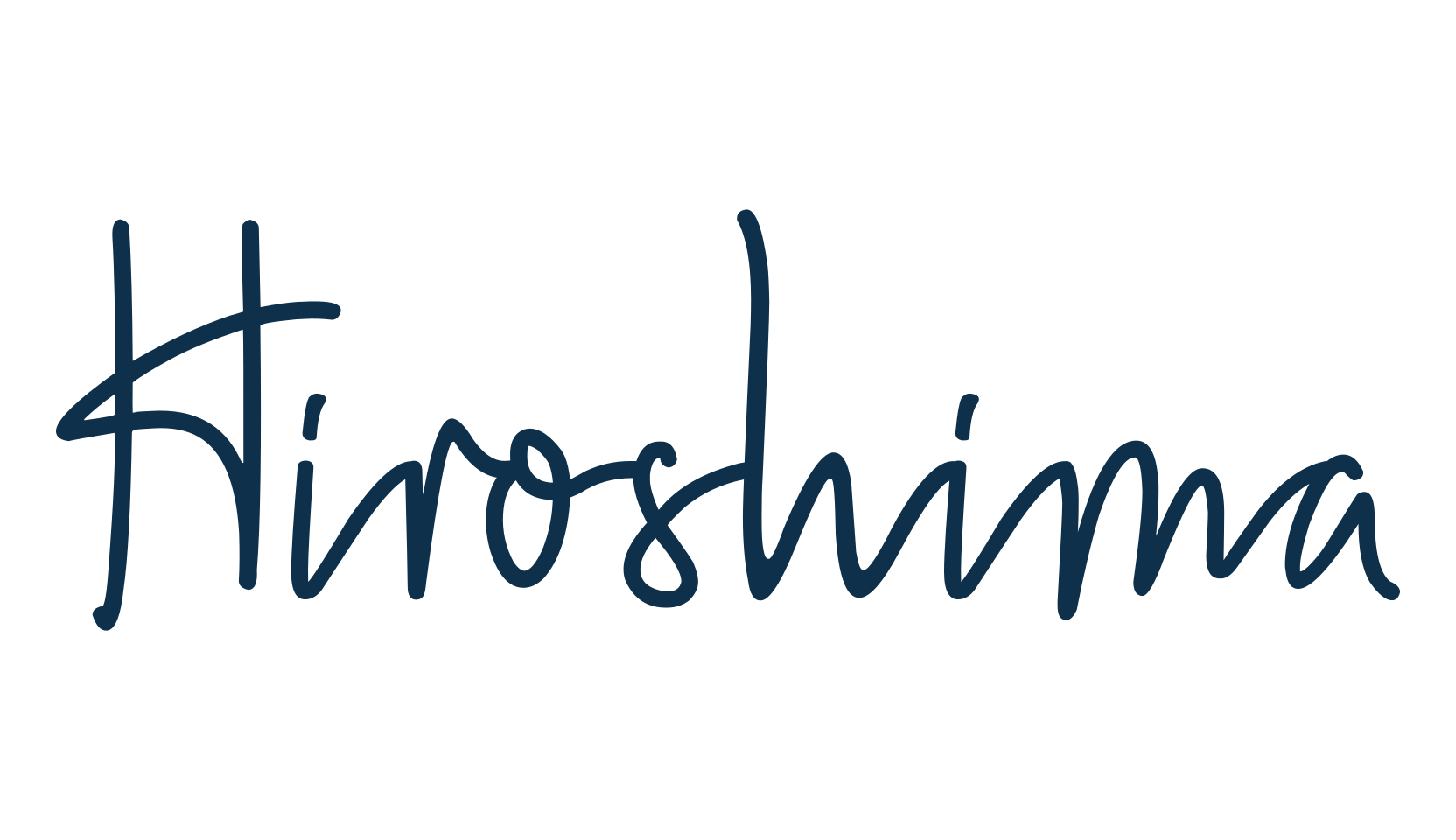 Hiroshima (hiroshima), script handwritten fancy decorative calligraphy font preview