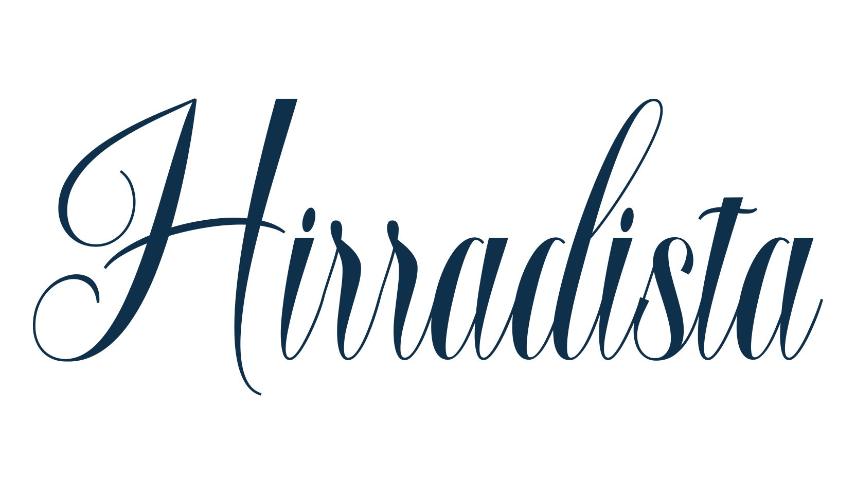 Hirradista, calligraphy font preview