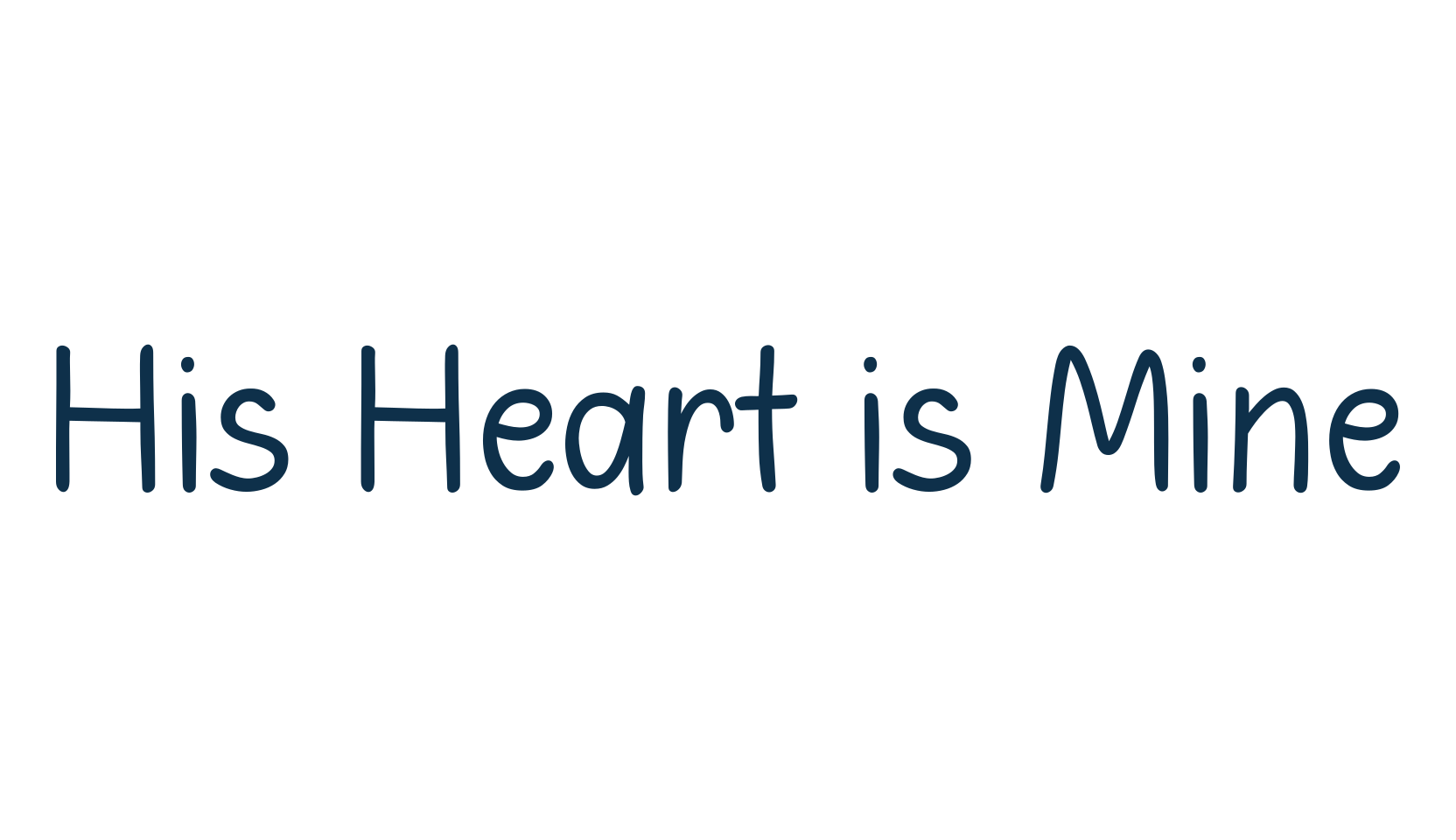 His Heart is Mine, script handwritten fancy decorative calligraphy font preview