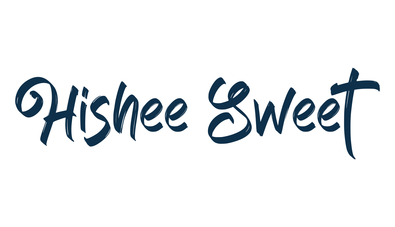 Hishee Sweet, curly font preview
