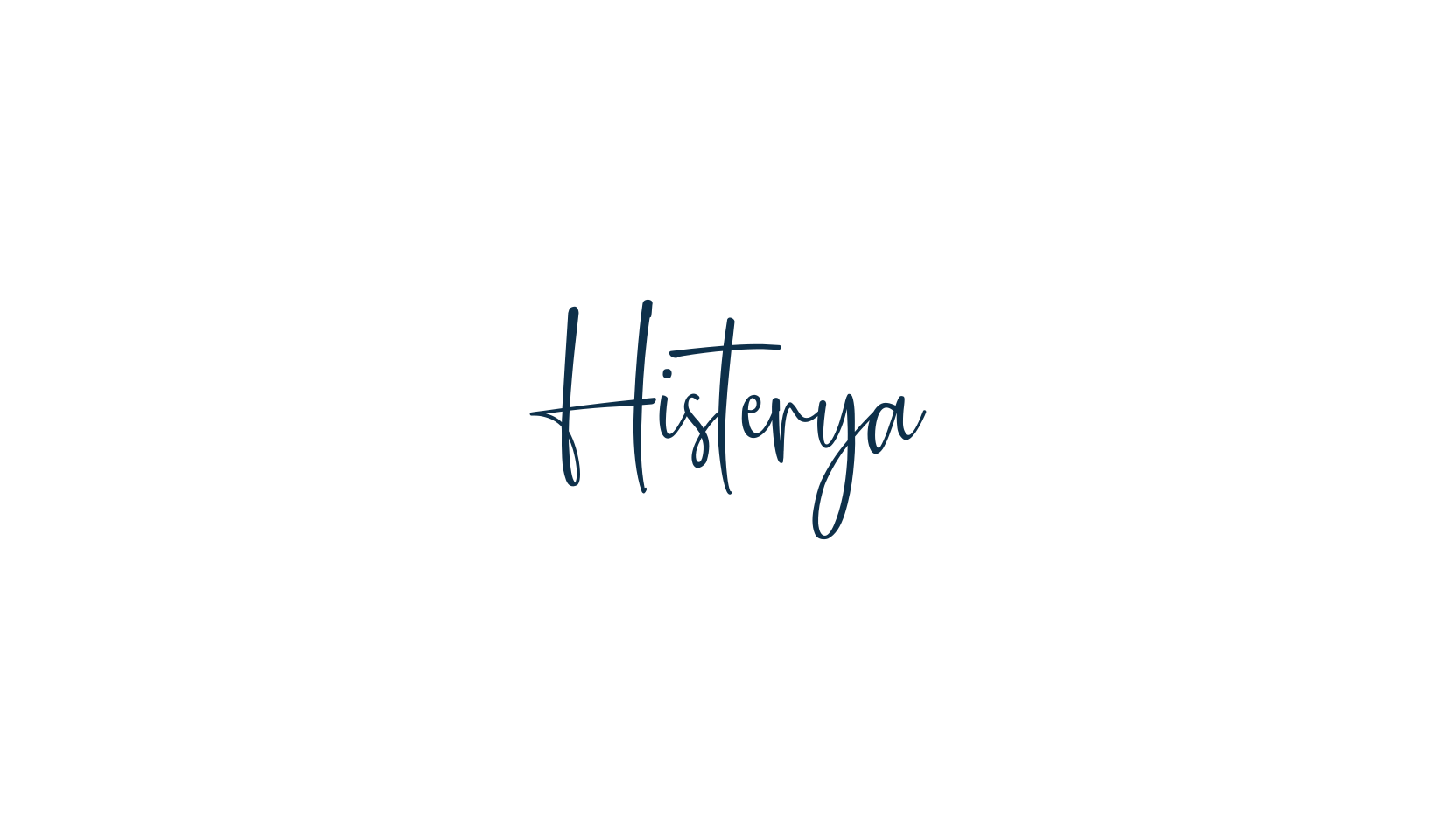 Histerya, script handwritten fancy decorative calligraphy font preview