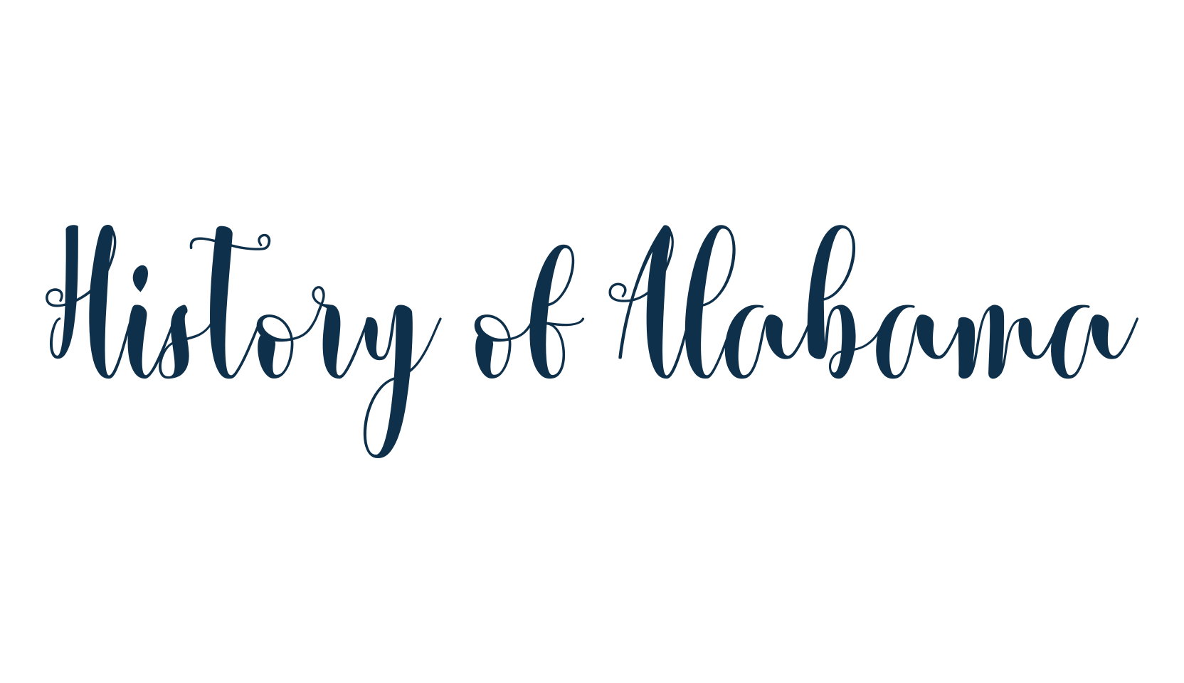 History of Alabama, calligraphy font preview