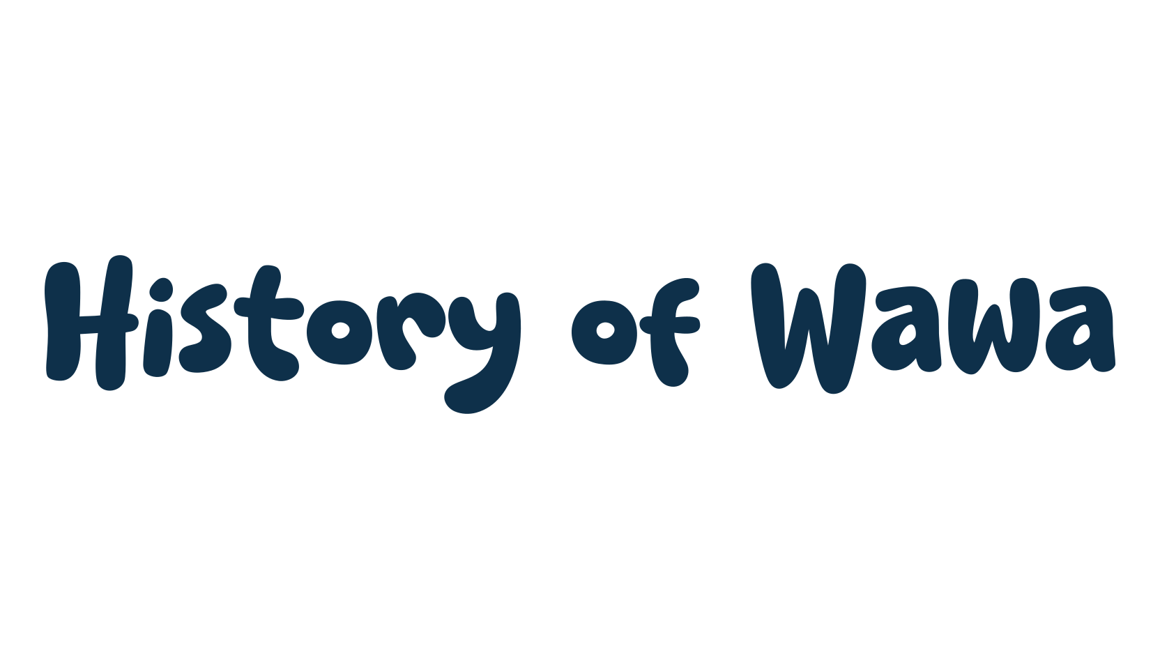 History of Wawa, cartoon font preview