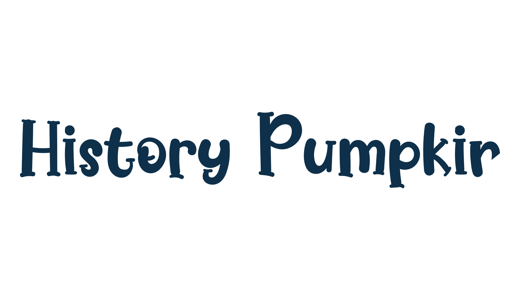 History Pumpkin, fancy decorative font preview