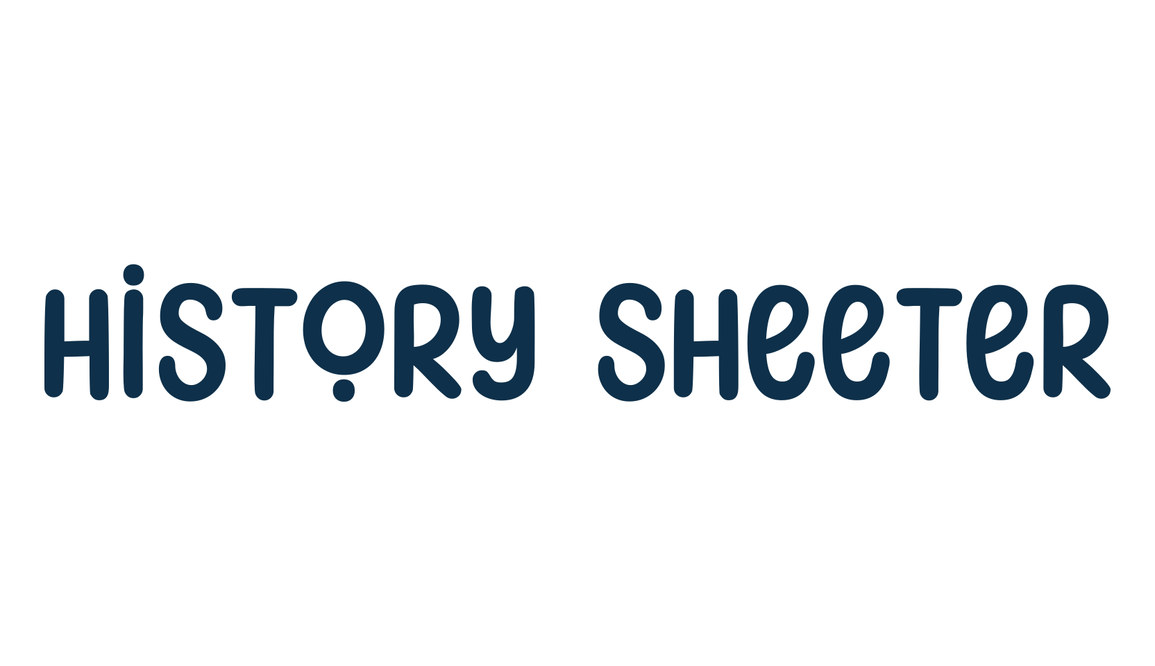 History Sheeter, fancy cartoon decorative font preview