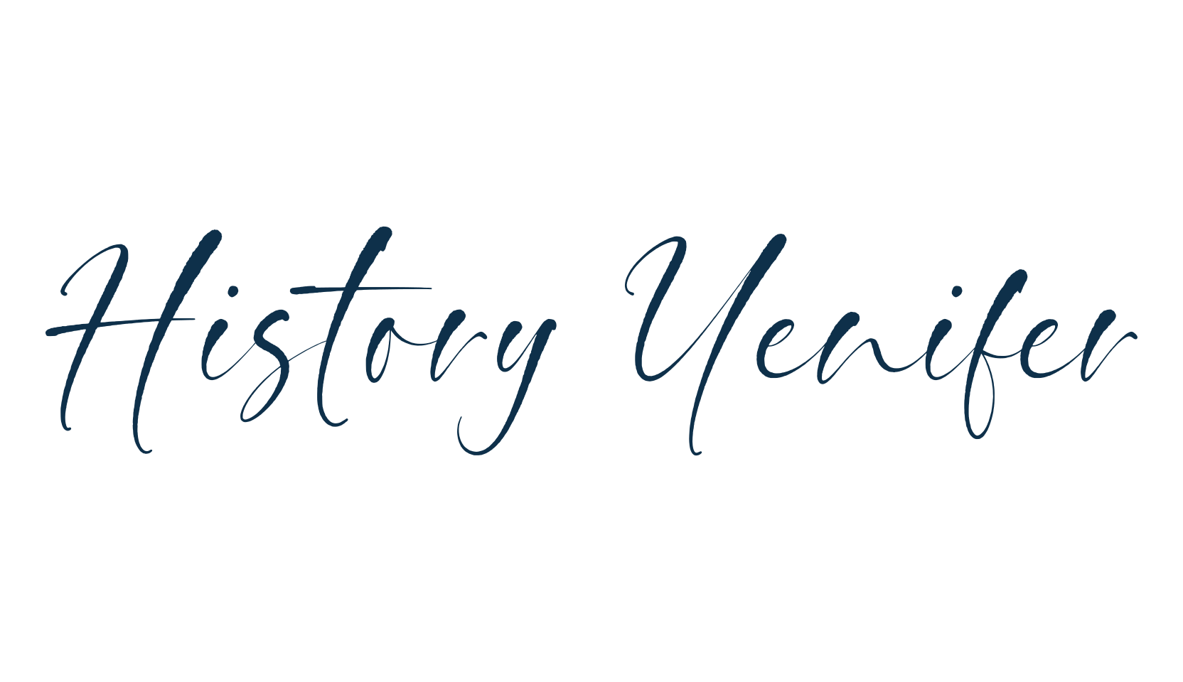 History Yenifer, script handwritten fancy decorative calligraphy font preview