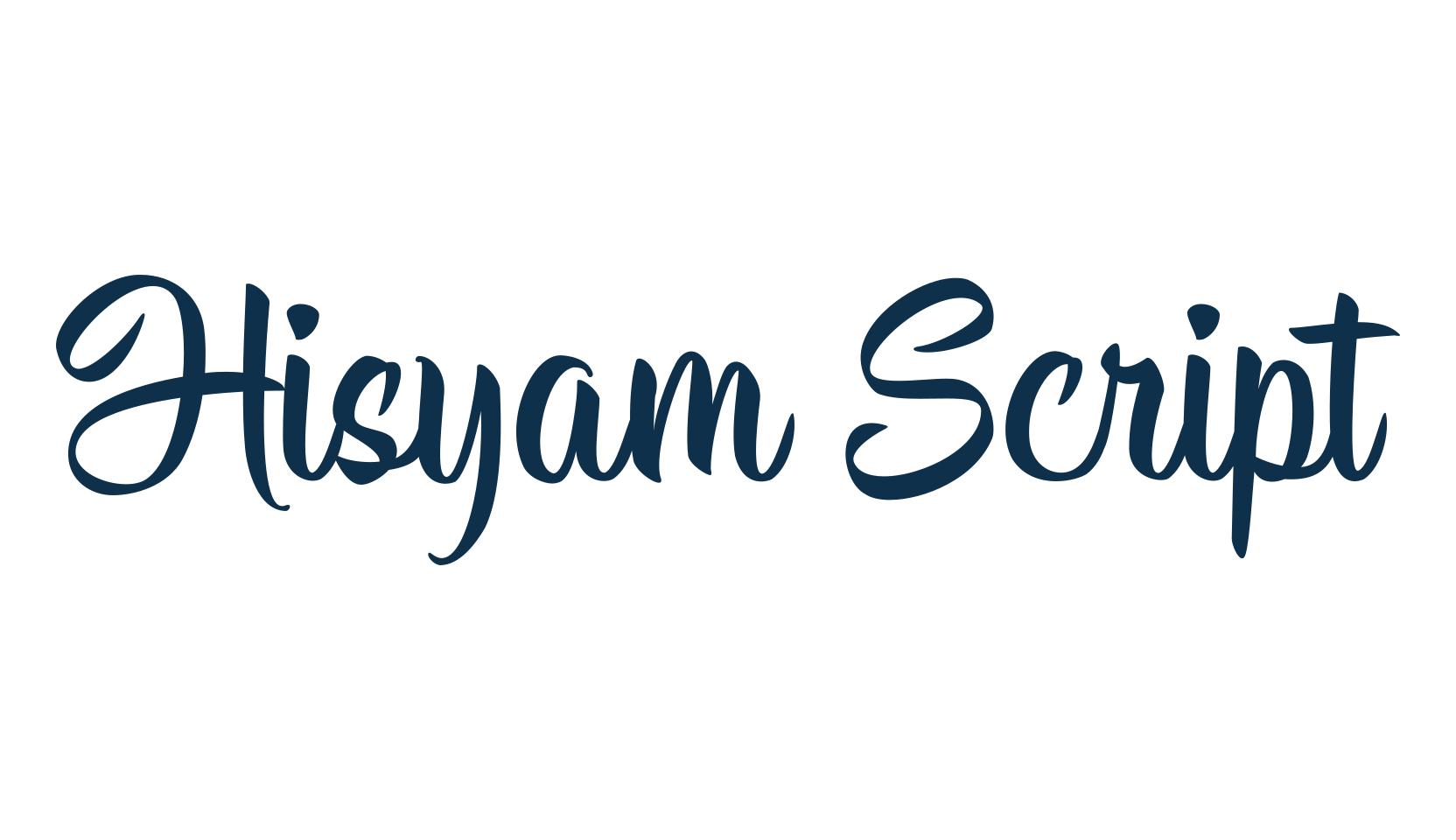 Hisyam Script, brush font preview