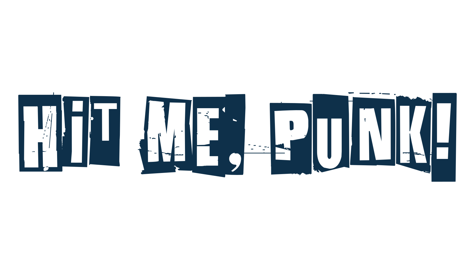 Hit me, punk!, fancy destroy decorative font preview