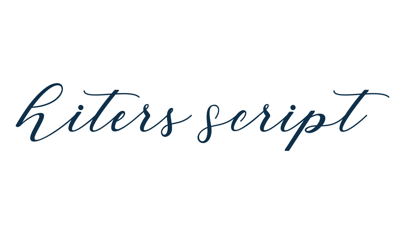 Hiters Script, script calligraphy fancy decorative font preview