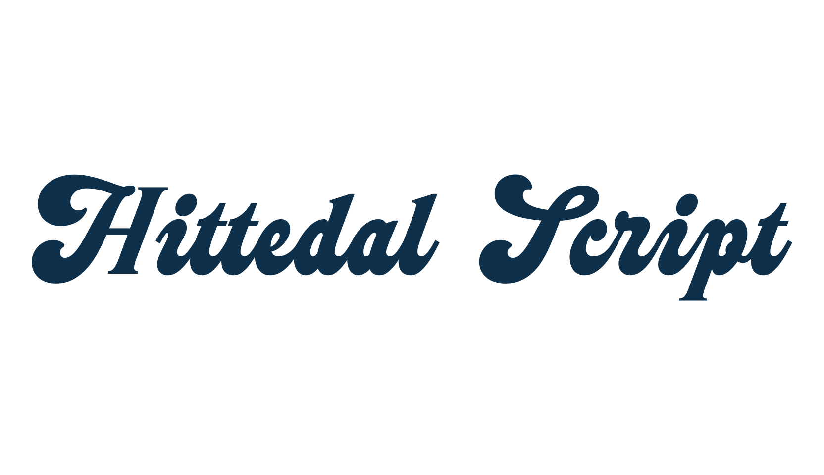 Hittedal Script, old school font preview