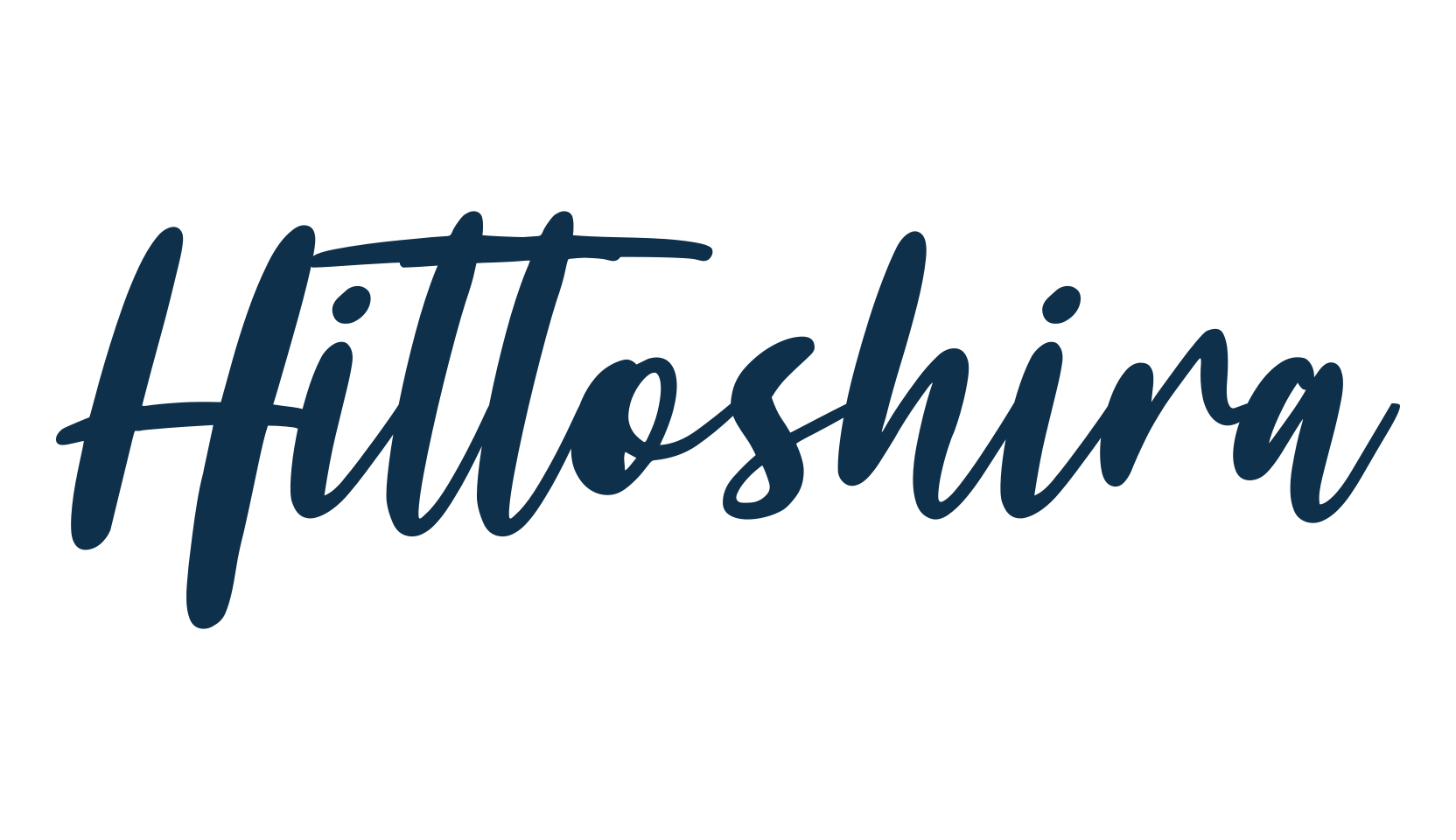 Hittoshira, handwriting font preview