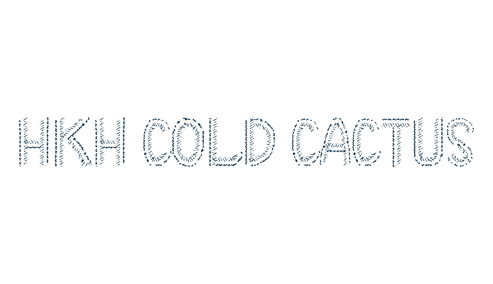 HKH Cold Cactus, fancy decorative font preview