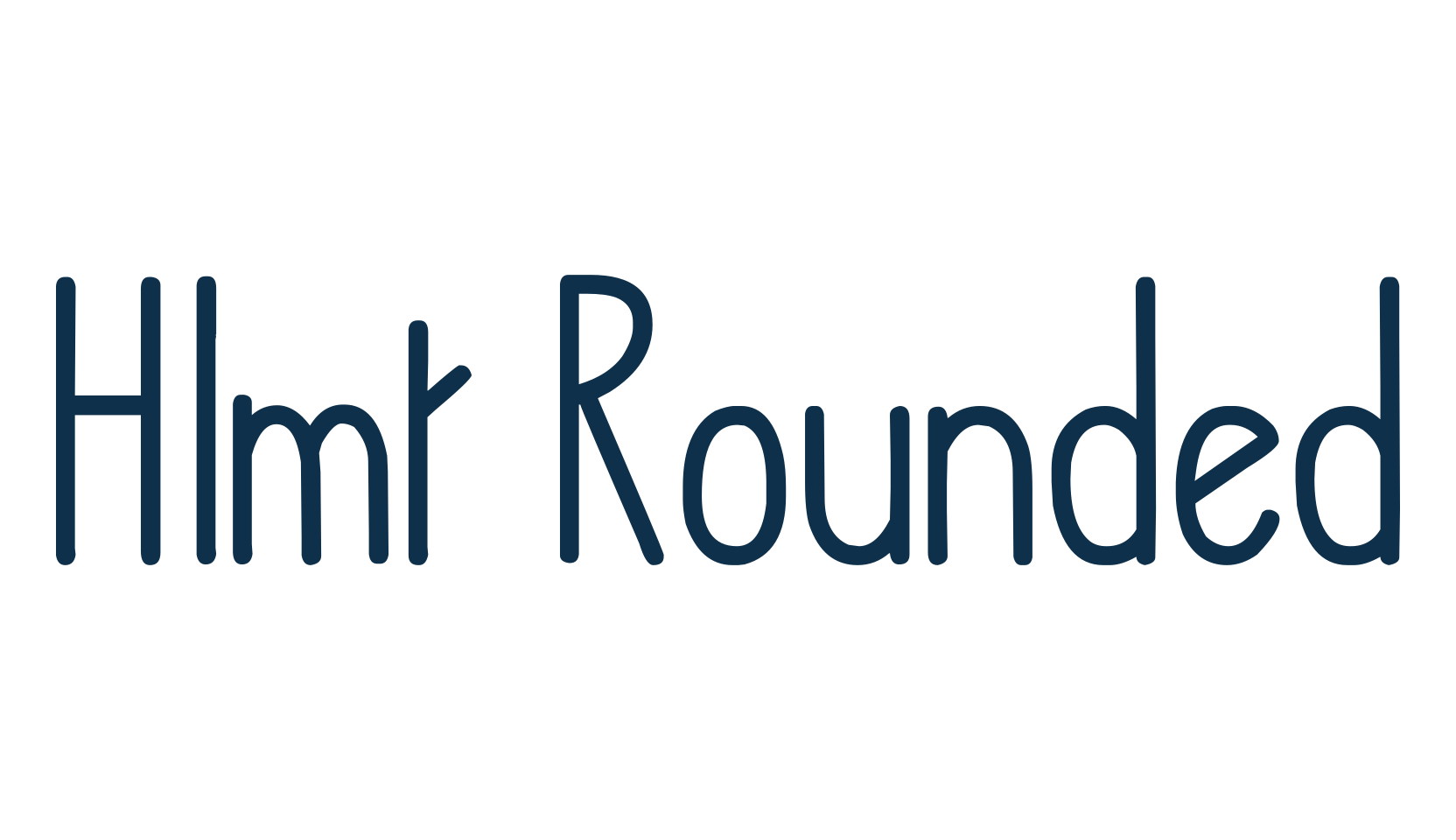 Hlmt Rounded, basic sans serif font preview