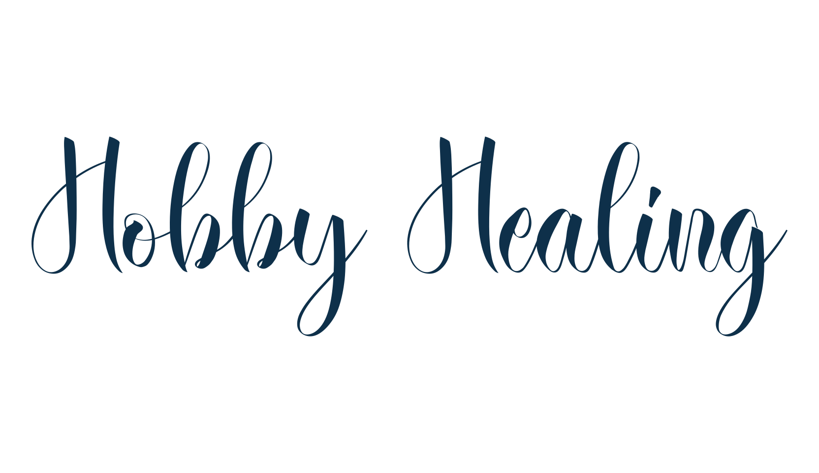 Hobby Healing, calligraphy font preview