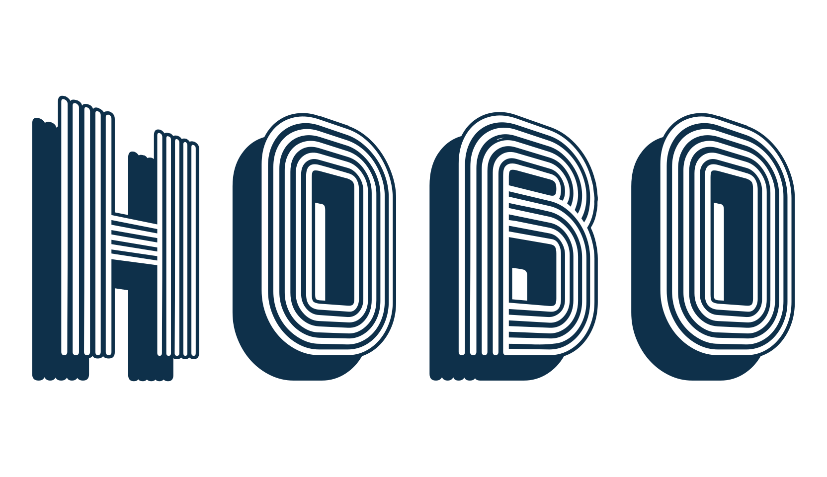 Hobo, fancy groovy decorative font preview