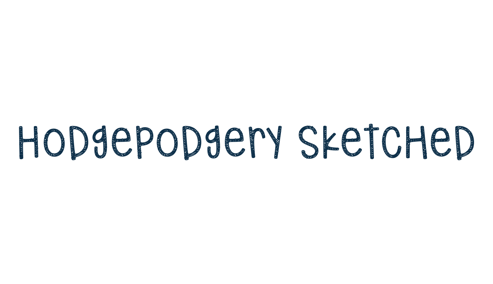 Hodgepodgery Sketched, various font preview