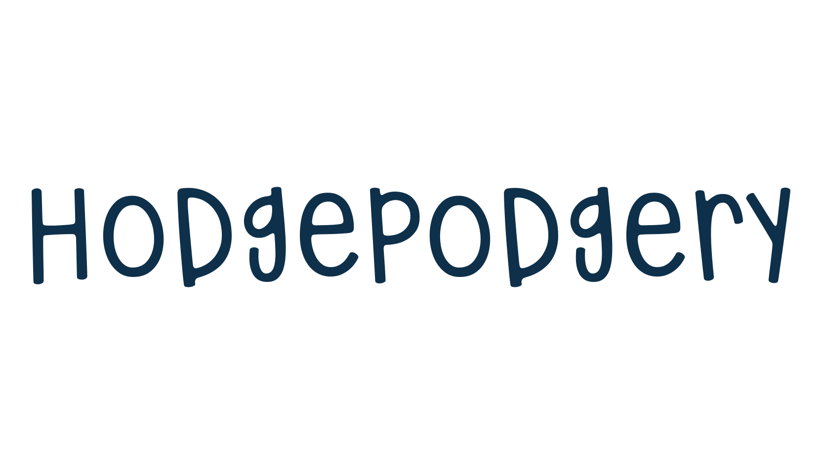 Hodgepodgery, fancy cartoon decorative font preview
