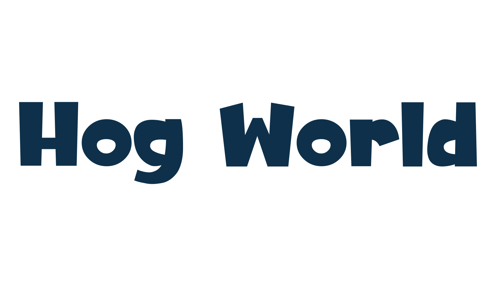 Hog World, cartoon font preview