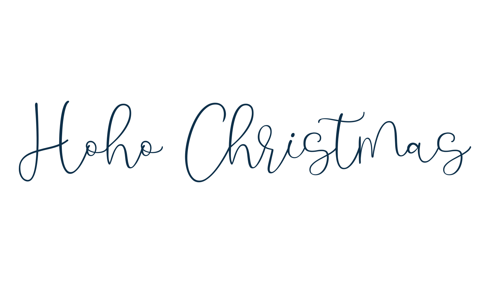 Hoho Christmas, handwriting font preview