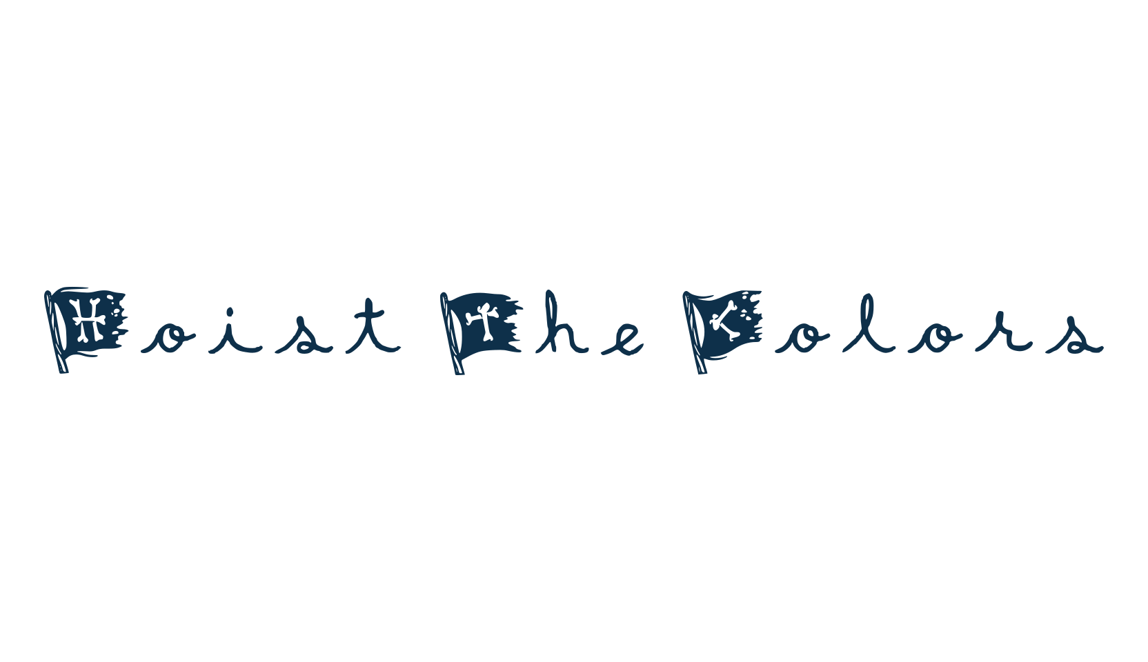 Hoist The Colors, fancy decorative font preview