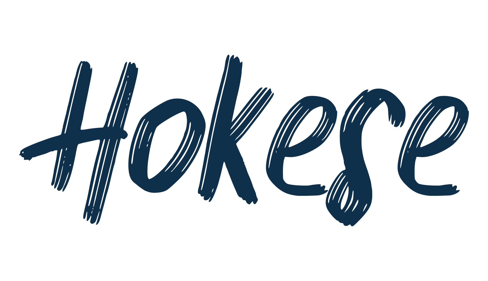 Hokese, brush font preview