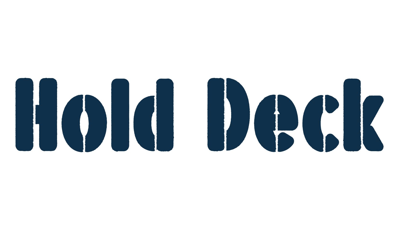 Hold Deck, stencil, army font preview